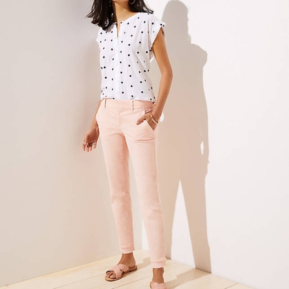 LOFT Pants - Loft Petite Blush Girlfriend Chino